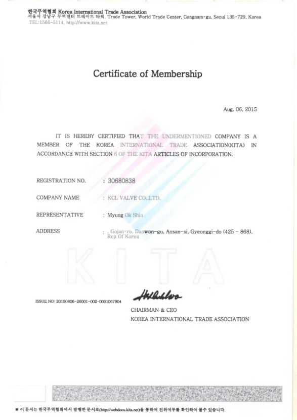 Certificate of Membership